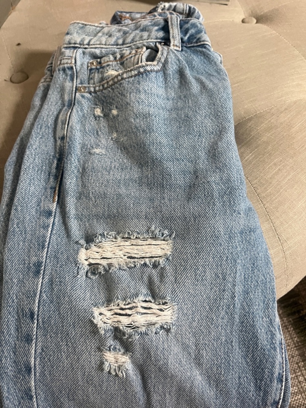 Garage Light Blue High Rise Distressed Women’s Jeans